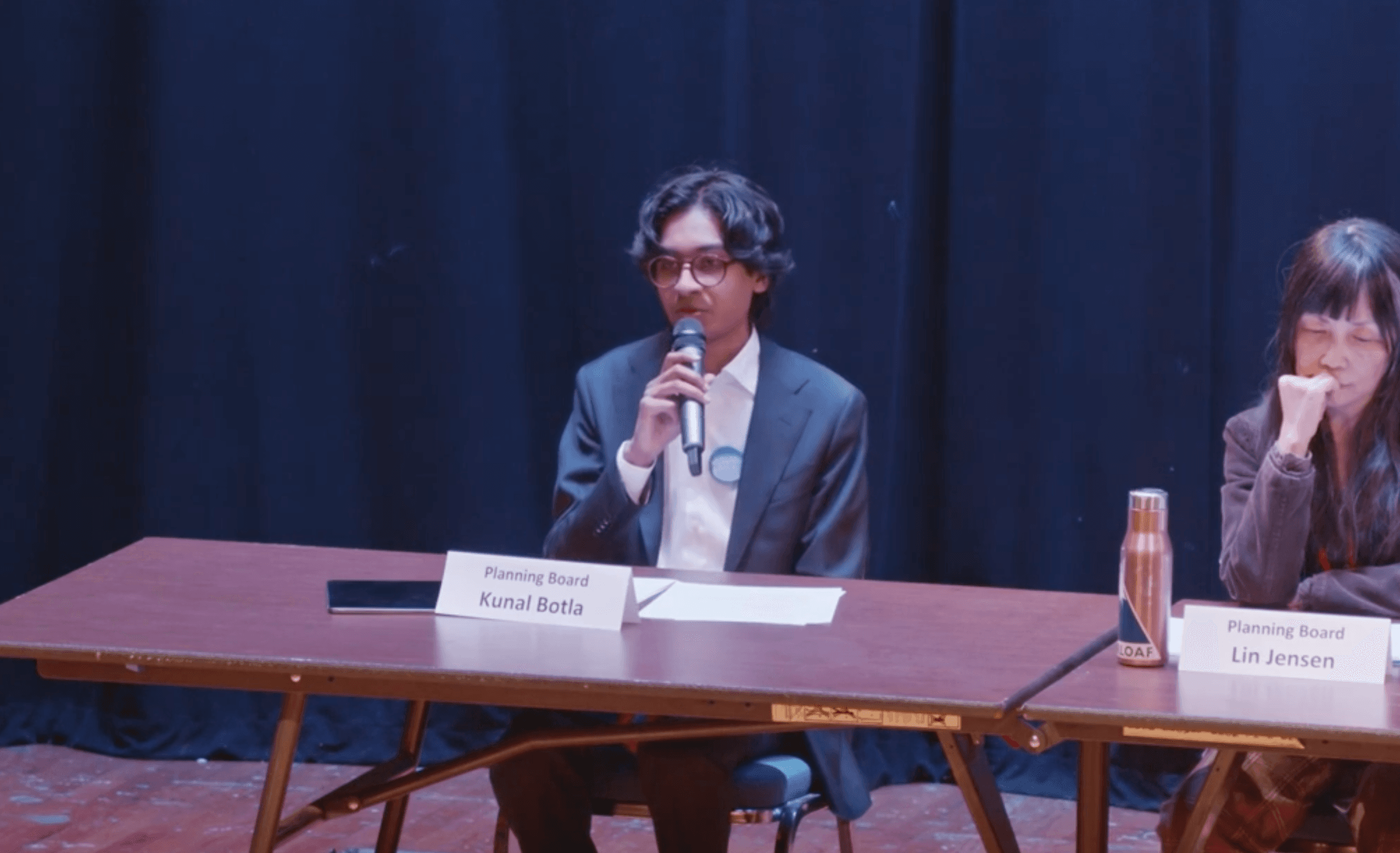 Kunal Botla at the League of Women Voters Candidates Night